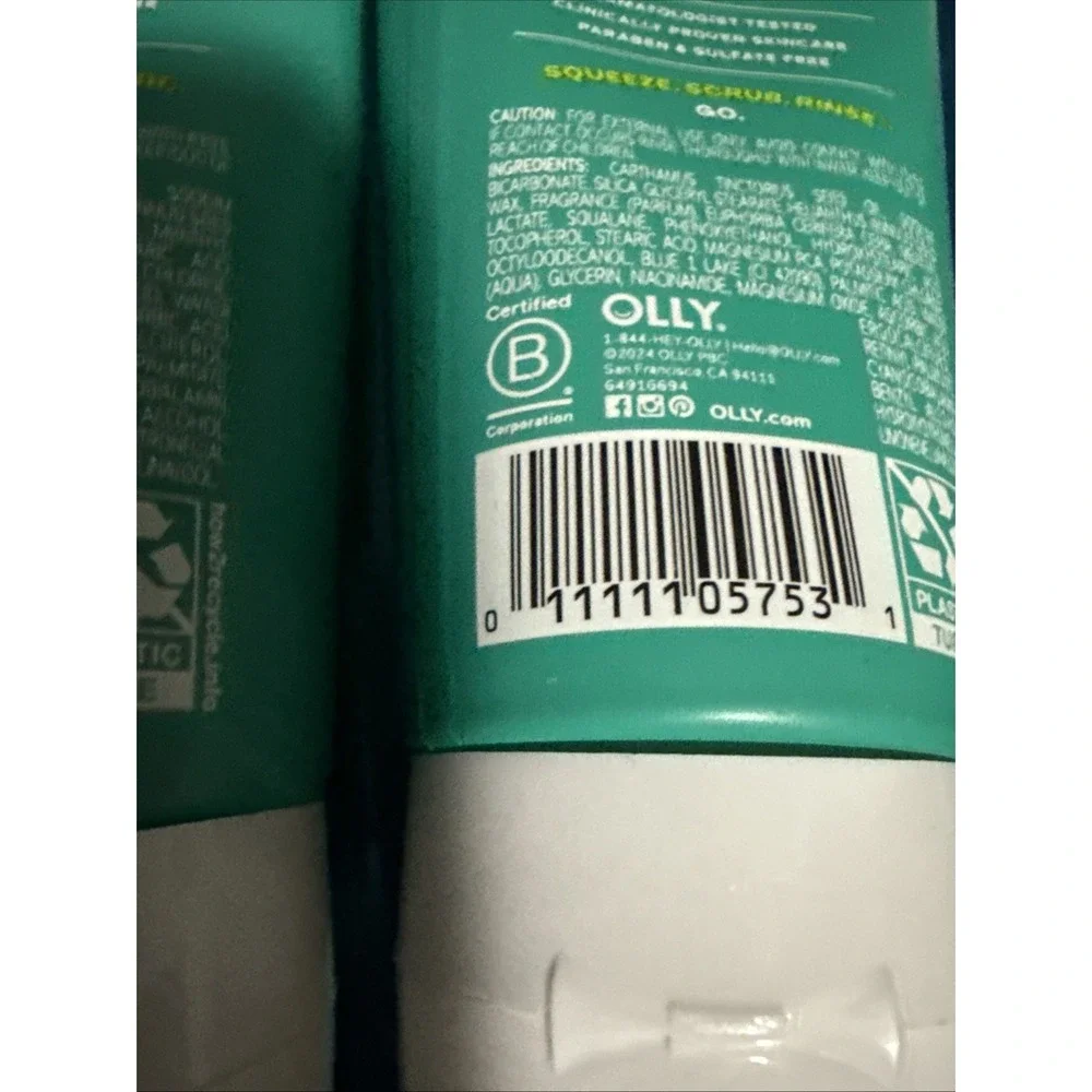 (2) OLLY Revive Mood+Skin Vitamin Infused Body Scrub 6oz Refreshing Neroli Dew
